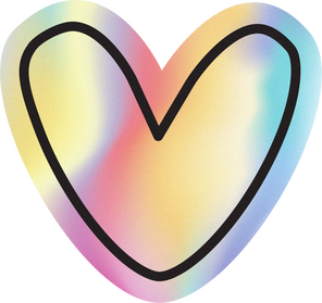 Textured Holo Heart Sticker